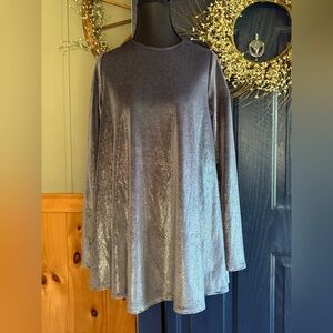 Show Me Your MuMu Shimmering Silver Mini Dress NWT size XS